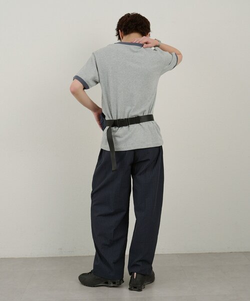 WHIMSIC(ウィムジック)の「【WHIMSIC/2サイズ展開】リンガーTシャツ(Tシャツ/カットソー・メンズ・オフホワイト/グレー/ブルー/ネイビー・2/1)」の17枚目の写真