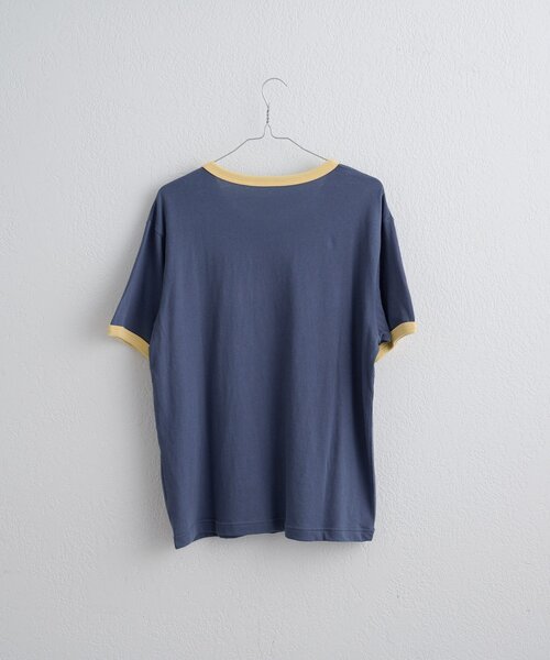 WHIMSIC(ウィムジック)の「【WHIMSIC/2サイズ展開】リンガーTシャツ(Tシャツ/カットソー・メンズ・オフホワイト/グレー/ブルー/ネイビー・2/1)」の5枚目の写真