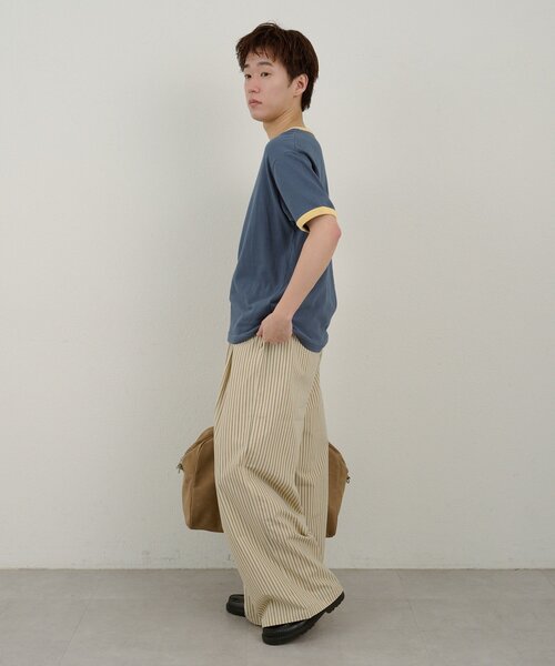 WHIMSIC(ウィムジック)の「【WHIMSIC/2サイズ展開】リンガーTシャツ(Tシャツ/カットソー・メンズ・オフホワイト/グレー/ブルー/ネイビー・2/1)」の11枚目の写真