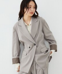 UNITED TOKYO | 【新作】アシメストリングテーラードジャケット|ウォッシャブル/セットアップ/オフィスカジュアル/オケージョン/防シワ/吸水速乾/冬服/春服(テーラードジャケット)