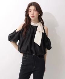 Rirandture | リボンネックオフショルブラウス(シャツ/ブラウス)