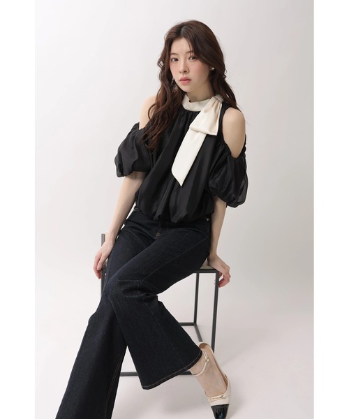 Rirandture(リランドチュール)の「リボンネックオフショルブラウス(シャツ/ブラウス・レディース・ブラック系その他2・2/1)」の8枚目の写真