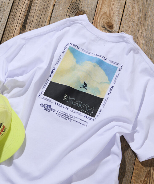 FREAK'S STORE(フリークスストア)の「限定展開 KAVU×FREAK'S STORE カブー 別注 ビッグシルエット バックフォトプリント Tシャツ HIKER(Tシャツ/カットソー・メンズ・ホワイト/アッシュグレー/グレイッシュベージュ/ブラック・LARGE/MEDIUM/SMALL)」の2枚目の写真