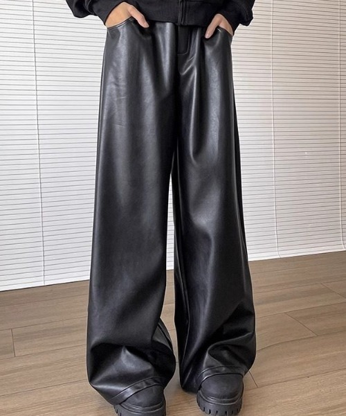 バファローボブス　革パンツ　現行品 BUFFALO BOBS｜バッファローボブズのその他パンツ（ブラック/黒色系