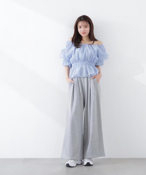 PROPORTION BODY DRESSING（プロポーションボディドレッシング）の「＜Ｅ＞スエットタックパンツ / 1216137300（スウェットパンツ・レディース・グレー系その他/オフホワイト・MEDIUM/P/S）」の2枚目の写真