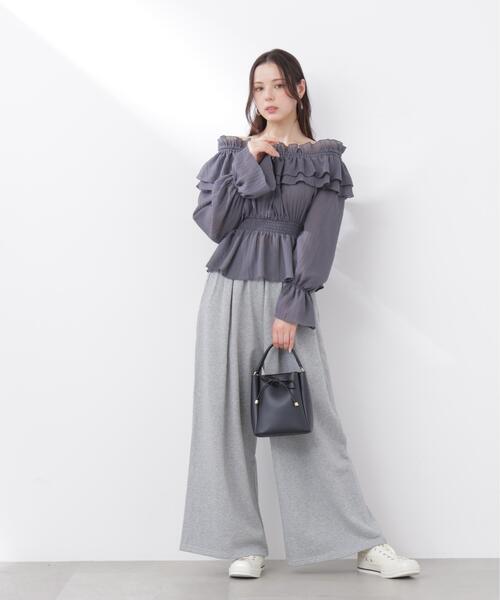 PROPORTION BODY DRESSING（プロポーションボディドレッシング）の「＜Ｅ＞スエットタックパンツ / 1216137300（スウェットパンツ・レディース・グレー系その他/オフホワイト・MEDIUM/P/S）」の7枚目の写真