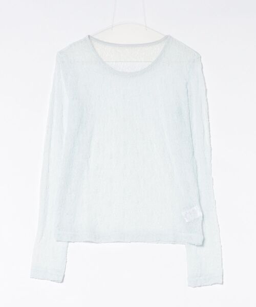 STYLEBLOCK(スタイルブロック)の「ストレッチレースクルーネックプルオーバー(Tシャツ/カットソー・レディース・アイボリー/ピンク/ブラック/ライトブルー/ホワイト・M)」の4枚目の写真