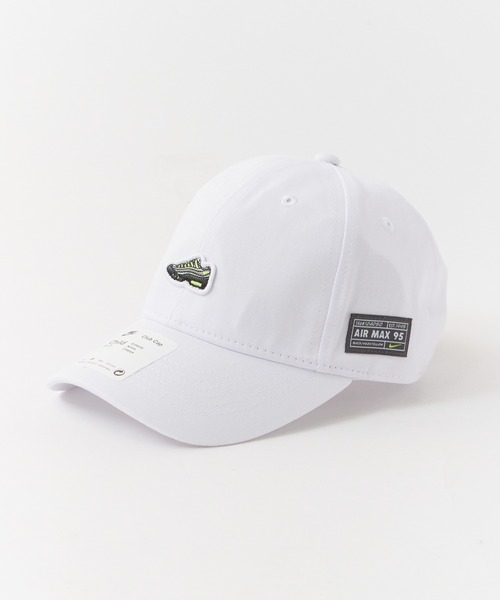 NIKE(ナイキ)の「NIKE/ナイキ キャップ NAN NIKE AIR MAX 95 CLUB CAP 刺繍ワッペン 6パネルキャップ 2026年 夏 夏服(キャップ・キッズ・ホワイト/ブラック・ONE SIZE)」の3枚目の写真