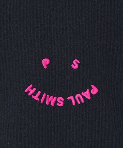 PS Paul Smith（ピーエスポールスミス）の「ウィメンズ "Happy" クロップド 半袖Tシャツ / 255406 J340S（Tシャツ/カットソー・レディース・ネイビー/オフホワイト・SMALL/MEDIUM）」の10枚目の写真