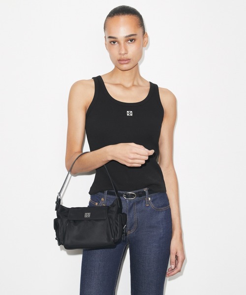 TORY BURCH(トリーバーチ)の「ヴァージニア ポケット ショルダーバッグ(ショルダーバッグ・レディース・ブラック/ホワイト・ONE SIZE)」の1枚目の写真