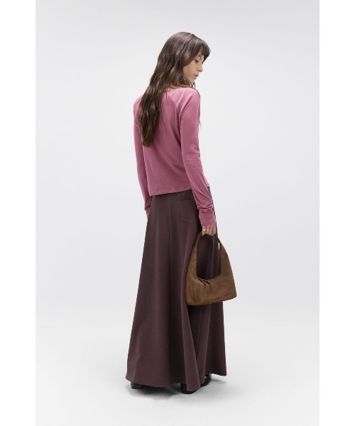 Studio Doe(スタジオドー)の「Studio Doe Knitted Drawstring A-line Skirt(スカート・レディース・ブラウン・SMALL/MEDIUM)」の3枚目の写真