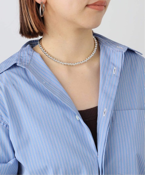SLOBE IENA(スローブイエナ)の「《追加》SLOBE メタルビーズショートネックレス(ネックレス・レディース・シルバー・FREE)」の9枚目の写真