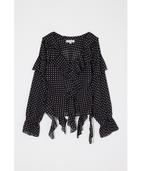 MOUSSY(マウジー)の「CHIFFON RUFFLE ブラウス(シャツ/ブラウス・レディース・ライトピンク/アイボリー/ブラック系その他・FREE)」の11枚目の写真