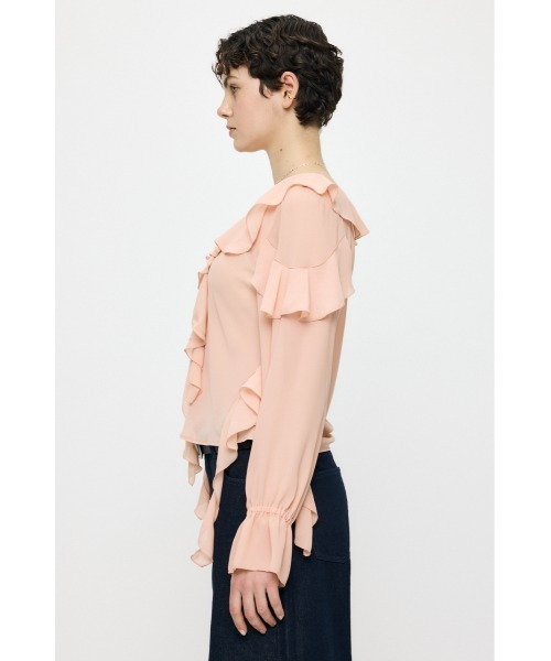 MOUSSY(マウジー)の「CHIFFON RUFFLE ブラウス(シャツ/ブラウス・レディース・ライトピンク/アイボリー/ブラック系その他・FREE)」の18枚目の写真
