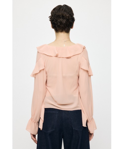 MOUSSY(マウジー)の「CHIFFON RUFFLE ブラウス(シャツ/ブラウス・レディース・ライトピンク/アイボリー/ブラック系その他・FREE)」の19枚目の写真