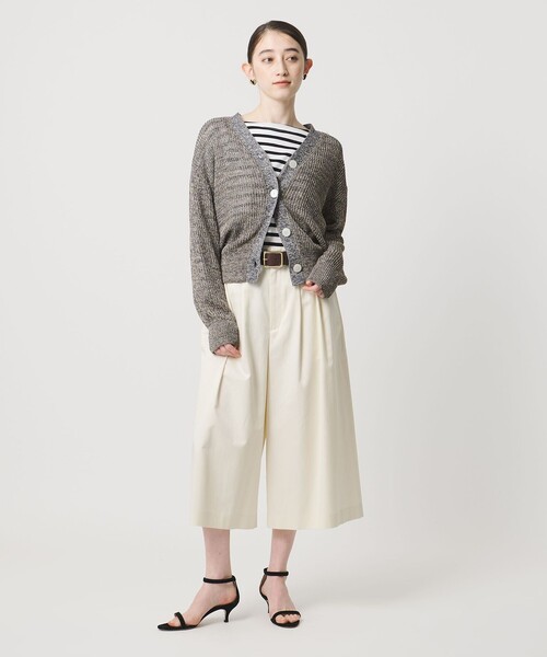 UNITED ARROWS(ユナイテッドアローズ)の「カラーヤーン Vネック カーディガン ‐ウォッシャブル‐(カーディガン/ボレロ・レディース・ダークグレー/ライトグレー/ターコイズブルー系・FREE)」の5枚目の写真