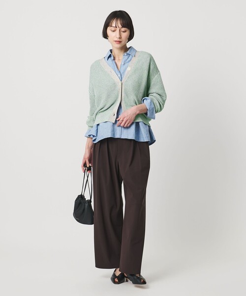 UNITED ARROWS(ユナイテッドアローズ)の「カラーヤーン Vネック カーディガン ‐ウォッシャブル‐(カーディガン/ボレロ・レディース・ダークグレー/ライトグレー/ターコイズブルー系・FREE)」の10枚目の写真