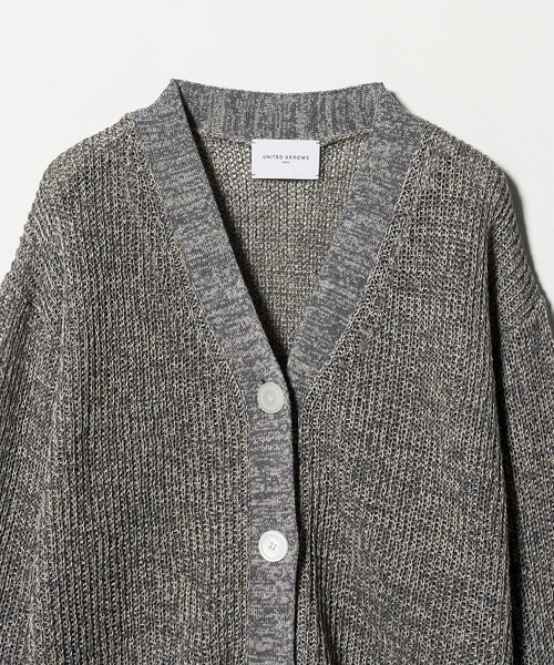 UNITED ARROWS(ユナイテッドアローズ)の「カラーヤーン Vネック カーディガン ‐ウォッシャブル‐(カーディガン/ボレロ・レディース・ダークグレー/ライトグレー/ターコイズブルー系・FREE)」の13枚目の写真