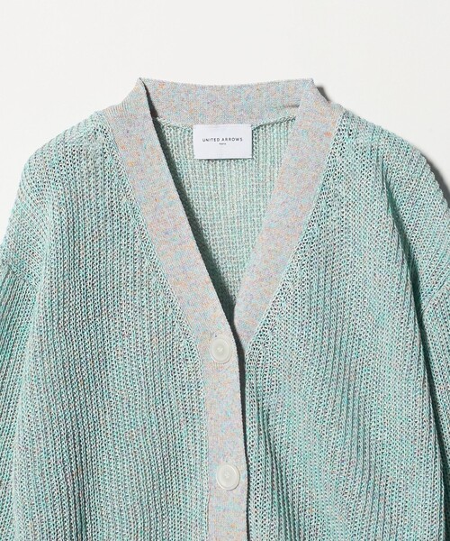 UNITED ARROWS(ユナイテッドアローズ)の「カラーヤーン Vネック カーディガン ‐ウォッシャブル‐(カーディガン/ボレロ・レディース・ダークグレー/ライトグレー/ターコイズブルー系・FREE)」の18枚目の写真