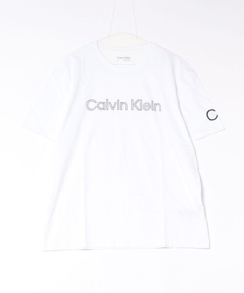 Calvin Klein(カルバン・クライン)の「【CALVIN KLEIN】ロゴTシャツ 半袖 シンプル クルーネック(Tシャツ/カットソー・メンズ・ホワイト/ベージュ/ブラック・SMALL/MEDIUM/LARGE/X-LARGE)」の1枚目の写真