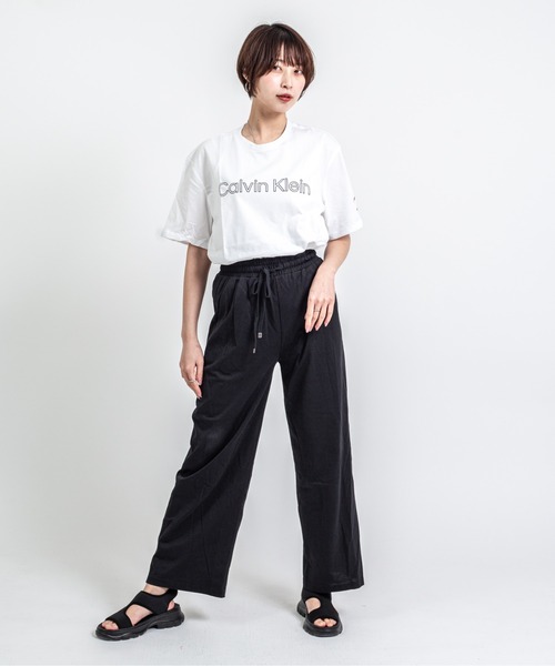 Calvin Klein(カルバン・クライン)の「【CALVIN KLEIN】ロゴTシャツ 半袖 シンプル クルーネック(Tシャツ/カットソー・メンズ・ホワイト/ベージュ/ブラック・SMALL/MEDIUM/LARGE/X-LARGE)」の14枚目の写真