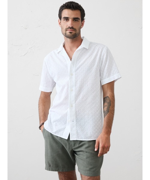 む*つ様 希少 banana republic stripe linen sla セール】BANANA REPUBLIC FACTORY STORE スタンダードフィット