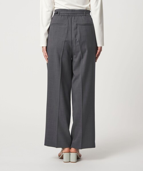 A DAY IN THE LIFE UNITED ARROWS(アデイインザライフユナイテッドアローズ)の「ツイル ベルテッド 2プリーツワイドパンツ ‐ウォッシャブル‐<A DAY IN THE LIFE>(その他パンツ・レディース・ダークグレー/ベージュ・36/38)」の8枚目の写真