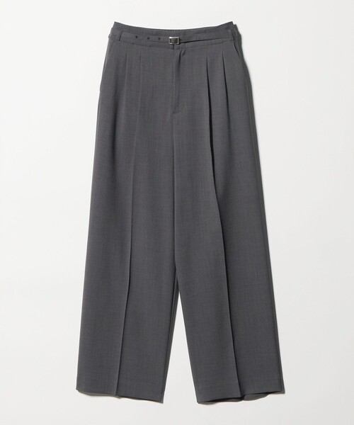 A DAY IN THE LIFE UNITED ARROWS(アデイインザライフユナイテッドアローズ)の「ツイル ベルテッド 2プリーツワイドパンツ ‐ウォッシャブル‐<A DAY IN THE LIFE>(その他パンツ・レディース・ダークグレー/ベージュ・36/38)」の9枚目の写真