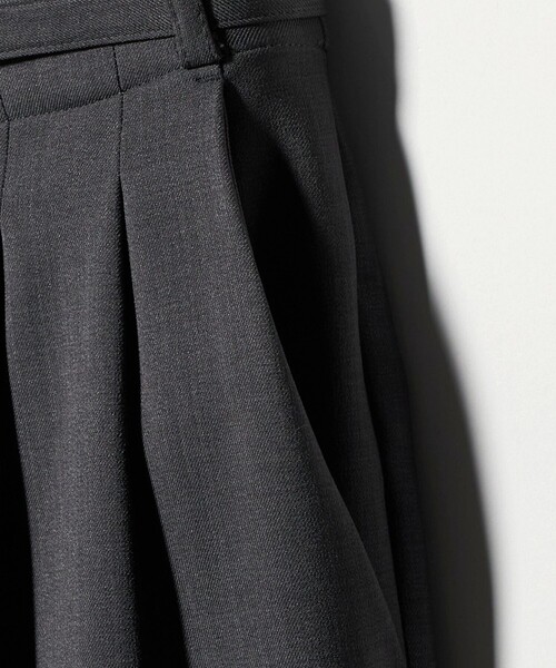 A DAY IN THE LIFE UNITED ARROWS(アデイインザライフユナイテッドアローズ)の「ツイル ベルテッド 2プリーツワイドパンツ ‐ウォッシャブル‐<A DAY IN THE LIFE>(その他パンツ・レディース・ダークグレー/ベージュ・36/38)」の12枚目の写真
