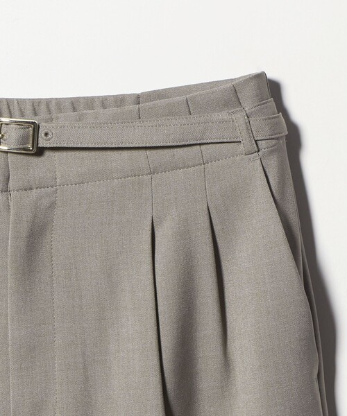 A DAY IN THE LIFE UNITED ARROWS(アデイインザライフユナイテッドアローズ)の「ツイル ベルテッド 2プリーツワイドパンツ ‐ウォッシャブル‐<A DAY IN THE LIFE>(その他パンツ・レディース・ダークグレー/ベージュ・36/38)」の17枚目の写真