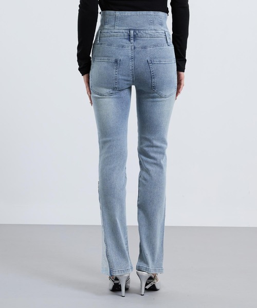ANAP(アナップ)の「裾ジップ × レース 2WAY 三つボタン デニム スキニーパンツ(デニムパンツ・レディース・ブルー/ブラック・S/M)」の17枚目の写真