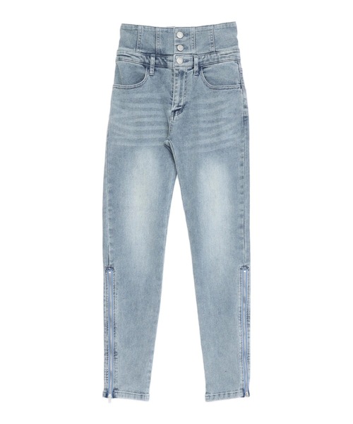 ANAP(アナップ)の「裾ジップ × レース 2WAY 三つボタン デニム スキニーパンツ(デニムパンツ・レディース・ブルー/ブラック・S/M)」の12枚目の写真