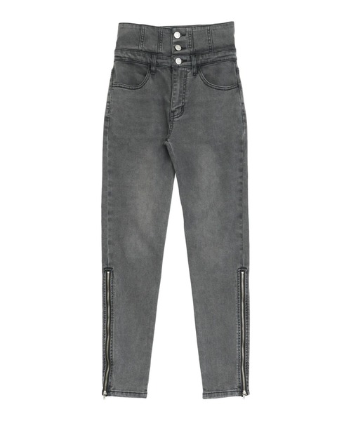 ANAP(アナップ)の「裾ジップ × レース 2WAY 三つボタン デニム スキニーパンツ(デニムパンツ・レディース・ブルー/ブラック・S/M)」の14枚目の写真