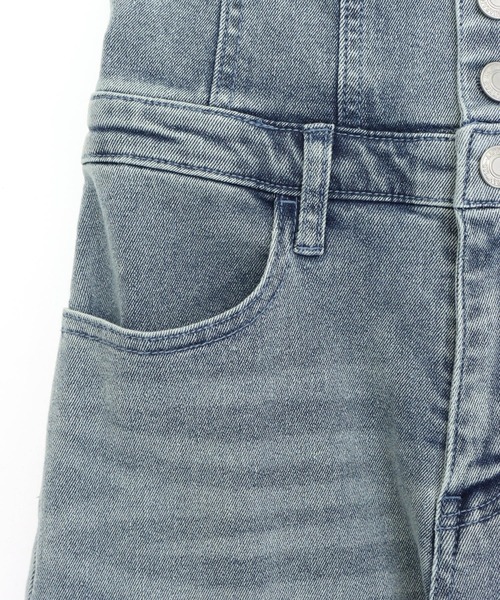 ANAP(アナップ)の「裾ジップ × レース 2WAY 三つボタン デニム スキニーパンツ(デニムパンツ・レディース・ブルー/ブラック・S/M)」の5枚目の写真