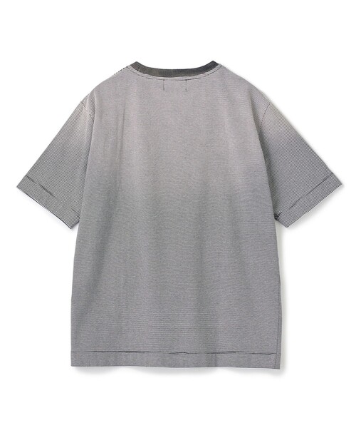 UNION STATION（ユニオンステーション）の「ヴィンテージライクミジンボーダーTシャツ＜ストレッチ・マシンウォッシャブル＞（Tシャツ/カットソー・メンズ・ホワイト×ブラック/ホワイト系その他/ブルー系その他・L/M）」の4枚目の写真