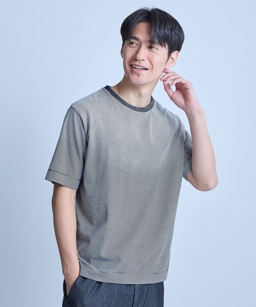 UNION STATION（ユニオンステーション）の「ヴィンテージライクミジンボーダーTシャツ＜ストレッチ・マシンウォッシャブル＞（Tシャツ/カットソー・メンズ・ホワイト×ブラック/ホワイト系その他/ブルー系その他・L/M）」の16枚目の写真