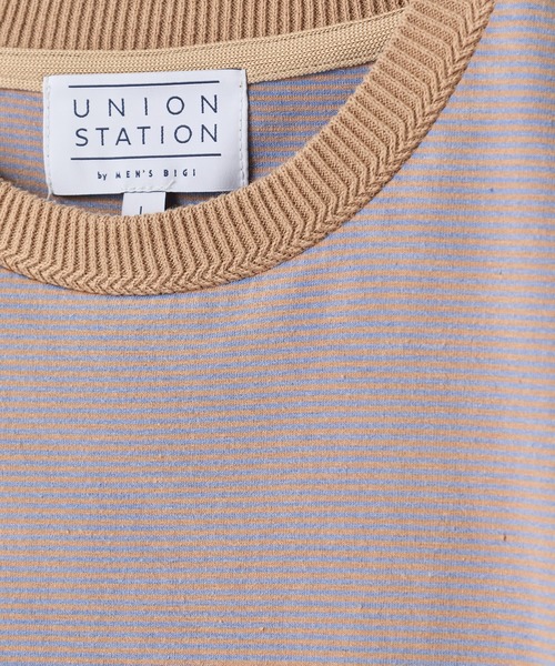 UNION STATION（ユニオンステーション）の「ヴィンテージライクミジンボーダーTシャツ＜ストレッチ・マシンウォッシャブル＞（Tシャツ/カットソー・メンズ・ホワイト×ブラック/ホワイト系その他/ブルー系その他・L/M）」の18枚目の写真
