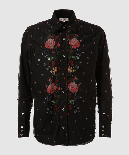 MASU（エムエーエスユー）の「ZIP-UP MARBLE BANDANA SHIRT（シャツ