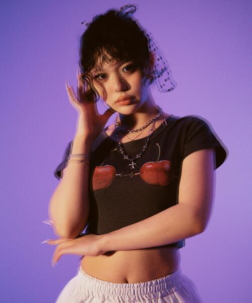 ROYAL FLASH(ロイヤルフラッシュ)の「MITSUKI/ミツキ/Cherry Bra T-Shirt(Tシャツ/カットソー・レディース・ホワイト/チャコールグレー・F)」の18枚目の写真