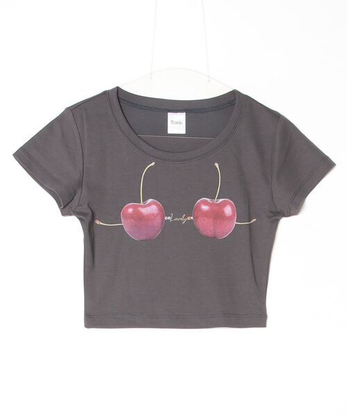 ROYAL FLASH(ロイヤルフラッシュ)の「MITSUKI/ミツキ/Cherry Bra T-Shirt(Tシャツ/カットソー・レディース・ホワイト/チャコールグレー・F)」の10枚目の写真