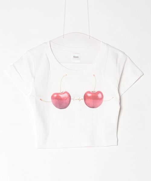 ROYAL FLASH(ロイヤルフラッシュ)の「MITSUKI/ミツキ/Cherry Bra T-Shirt(Tシャツ/カットソー・レディース・ホワイト/チャコールグレー・F)」の11枚目の写真