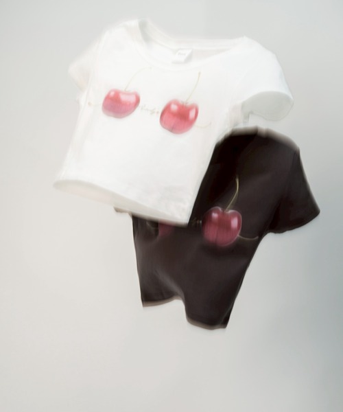 ROYAL FLASH(ロイヤルフラッシュ)の「MITSUKI/ミツキ/Cherry Bra T-Shirt(Tシャツ/カットソー・レディース・ホワイト/チャコールグレー・F)」の9枚目の写真