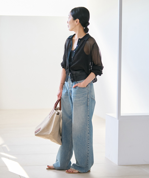 plage（プラージュ）の「NEPLA. / ネプラ 別注 COLLAR カーディガン（カーディガン/ボレロ・レディース・ブラック・FREE）」の2枚目の写真