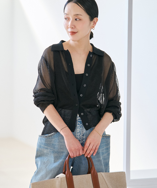 plage（プラージュ）の「NEPLA. / ネプラ 別注 COLLAR カーディガン（カーディガン/ボレロ・レディース・ブラック・FREE）」の6枚目の写真