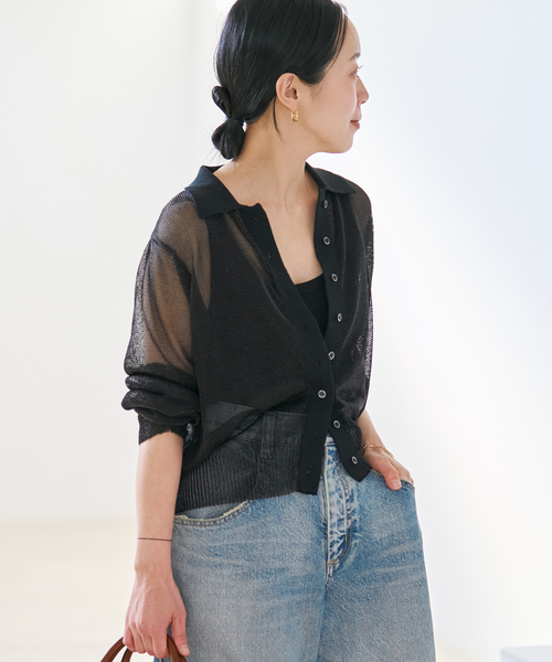 plage（プラージュ）の「NEPLA. / ネプラ 別注 COLLAR カーディガン（カーディガン/ボレロ・レディース・ブラック・FREE）」の7枚目の写真