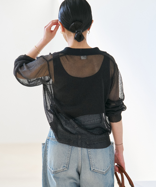 plage（プラージュ）の「NEPLA. / ネプラ 別注 COLLAR カーディガン（カーディガン/ボレロ・レディース・ブラック・FREE）」の8枚目の写真