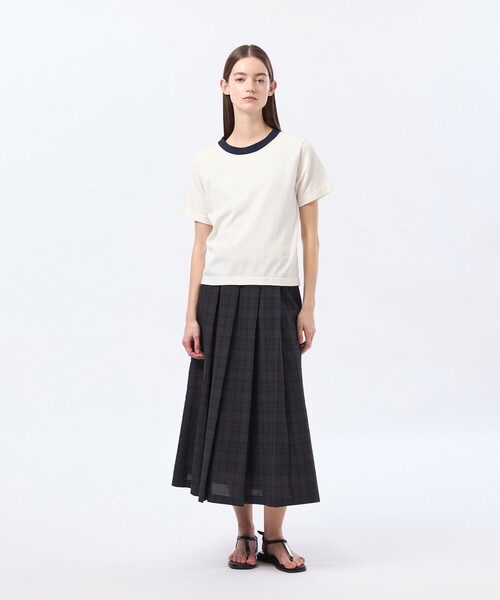 MACKINTOSH PHILOSOPHY(マッキントッシュ フィロソフィー)の「サッカーチェックタックプリーツスカート(スカート・レディース・ベージュ/ネイビー・36/38)」の3枚目の写真