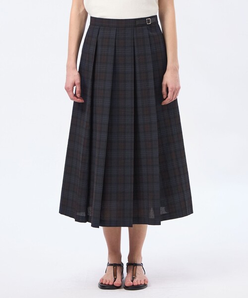 MACKINTOSH PHILOSOPHY(マッキントッシュ フィロソフィー)の「サッカーチェックタックプリーツスカート(スカート・レディース・ベージュ/ネイビー・36/38)」の5枚目の写真