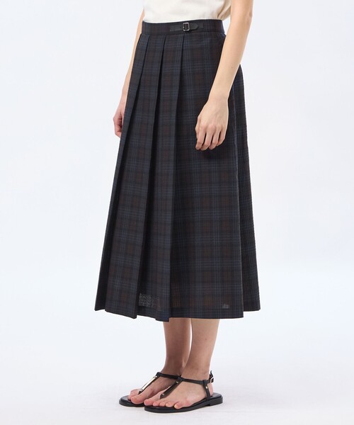 MACKINTOSH PHILOSOPHY(マッキントッシュ フィロソフィー)の「サッカーチェックタックプリーツスカート(スカート・レディース・ベージュ/ネイビー・36/38)」の6枚目の写真