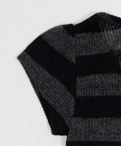 dispark（ディスパーク）の「DISPARK/【26年春夏新作】チョーカーツキボーダートップ（Tシャツ/カットソー・レディース・ブラック/グレー・FREE）」の14枚目の写真